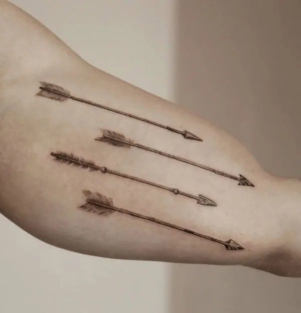 Bicep Arrow Tattoo