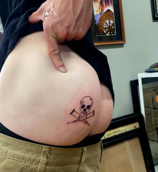 Bite Me Butt Tattoo