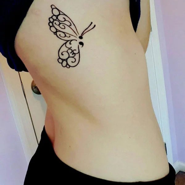 Butterfly Semicolon Tattoos