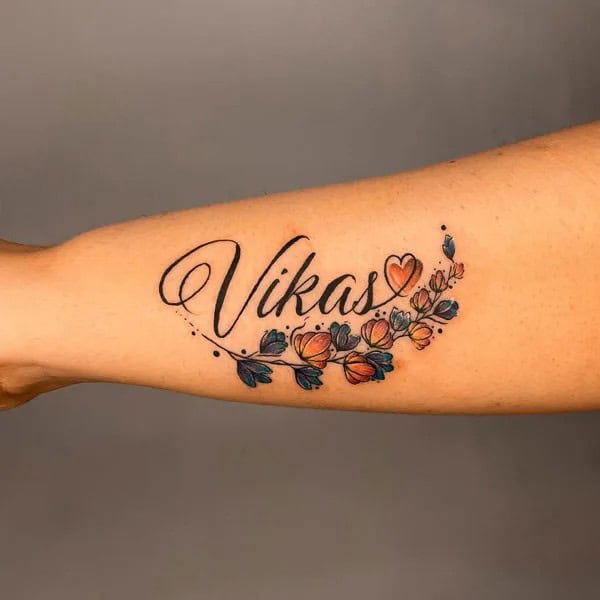 Forearm Name Tattoo