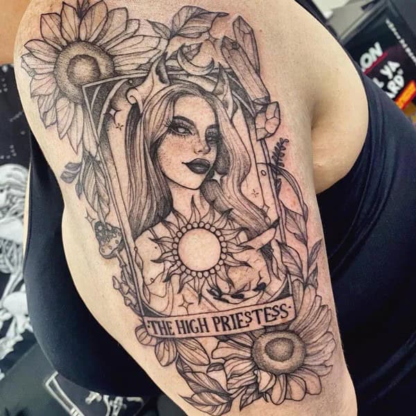 High Priestess Tarot Card Tattoo