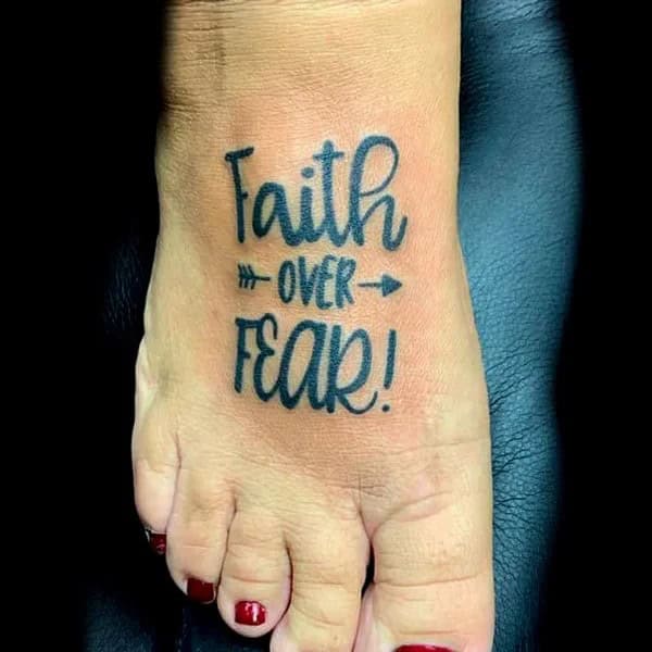 “Faith Over Fear” Cancer Tattoo