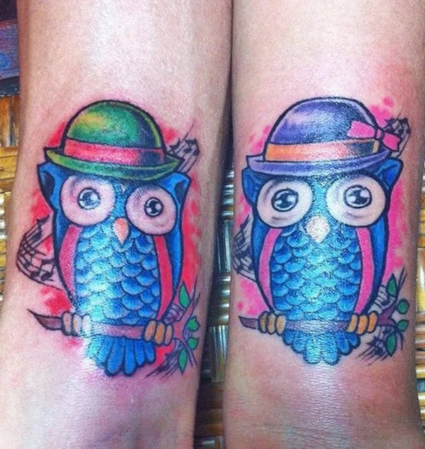 Owl Couple Tattoo