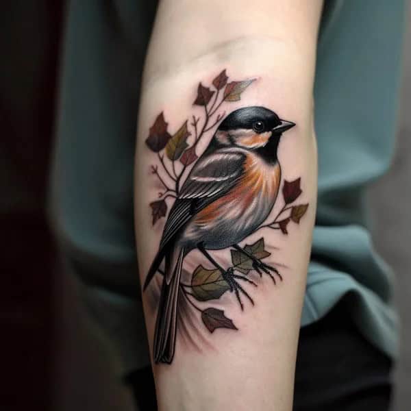 Realistic Sparrow Tattoo