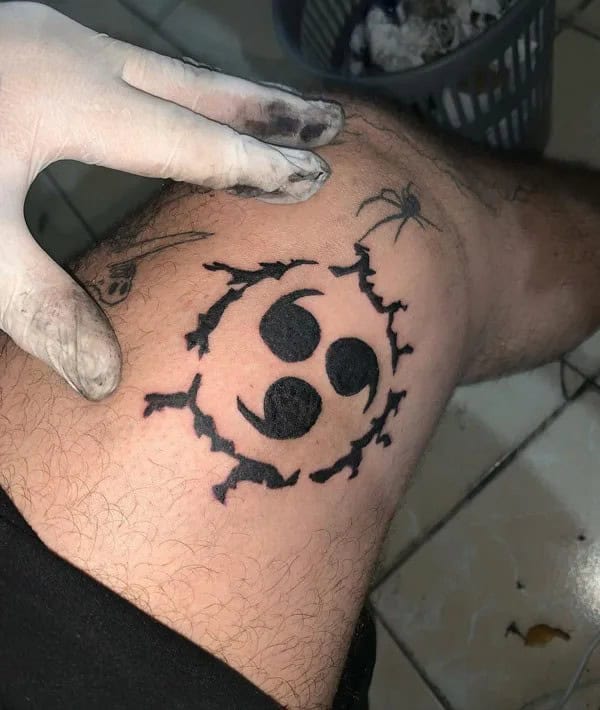 Sasuke Curse Mark Thigh Tattoo