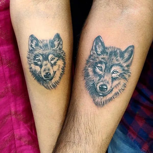 Wolf Couple Tattoo