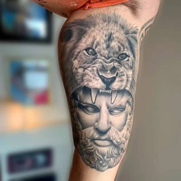 Lion Bicep Tattoo