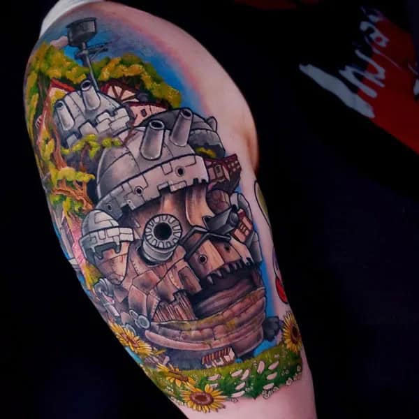 Sleeve Howl’s Moving Castle Tattoo