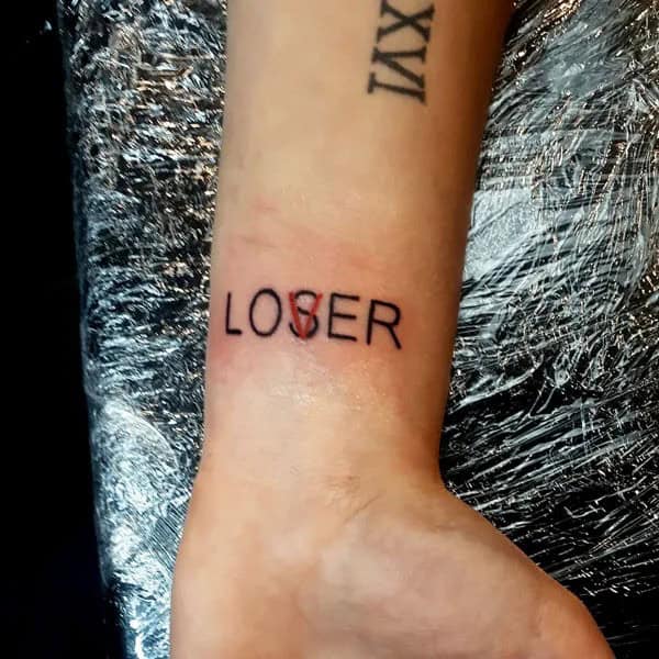 Evil Loser Lover tattoo