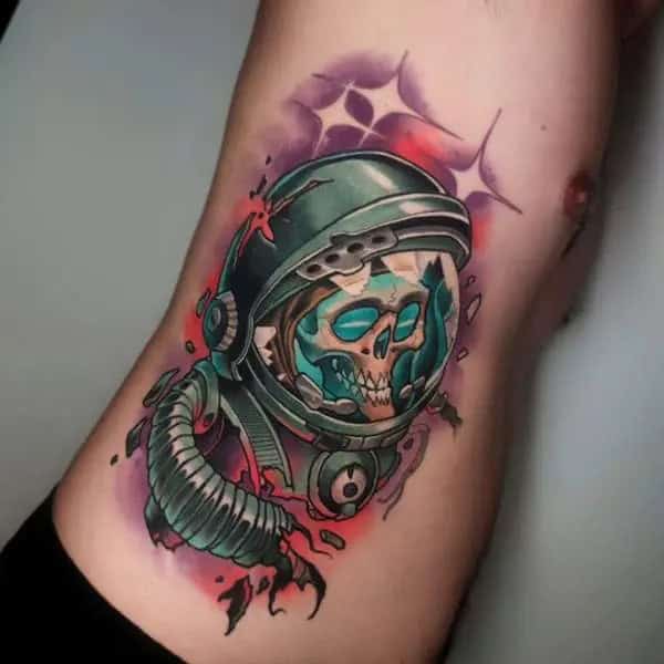 Skull Astronaut Tattoo