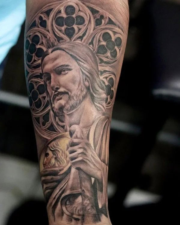 San Judas Flag Tattoo