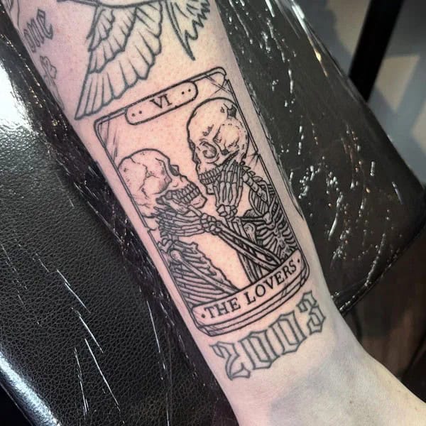 The Lovers Tarot Card Tattoo