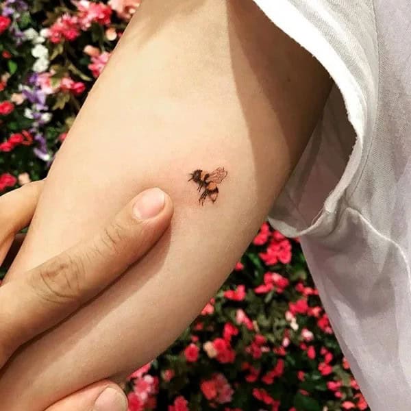 Small Bee Tattoo