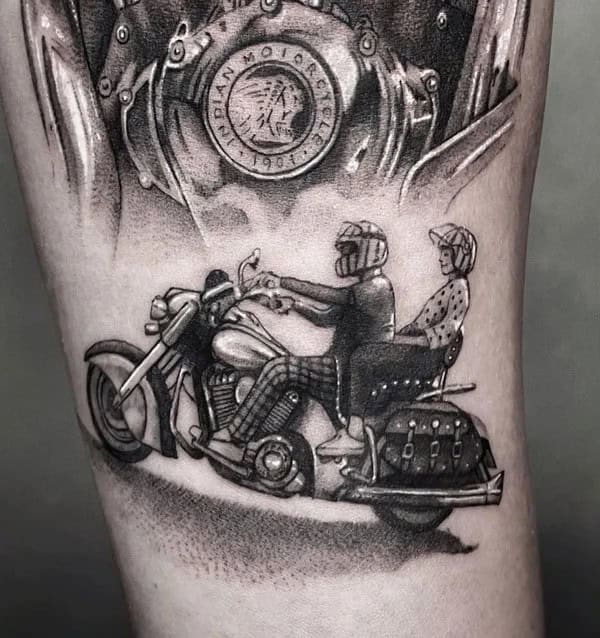 Motorcycle Hand Tattoo