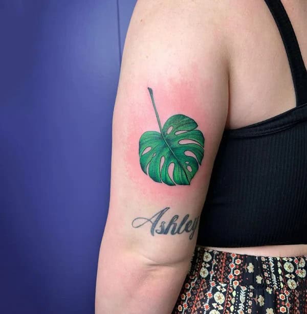 Monstera Leaf Tattoo