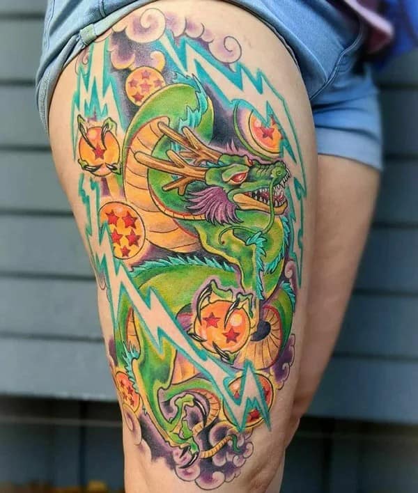 Shenron Thigh Tattoo