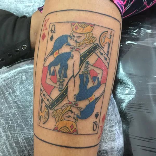 Neo Traditional Queen of Spades Tattoo