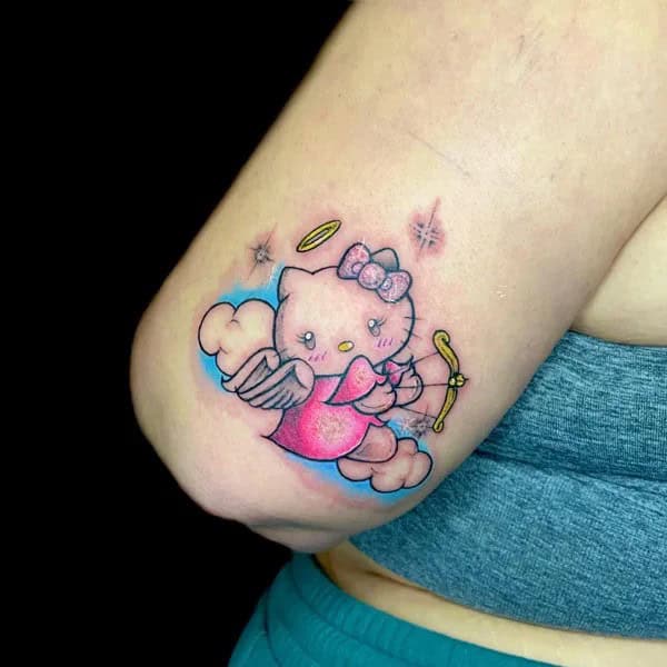 Ankle Hello Kitty Tattoo