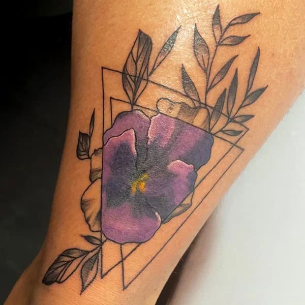 Basic Geometric Violet Tattoo