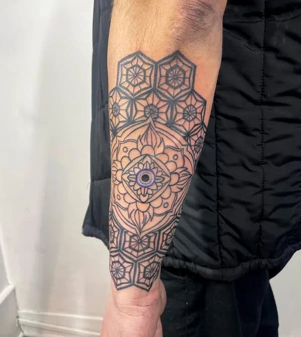 Mandala Evil Eye Tattoo