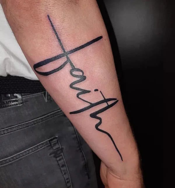 Cursive Faith Tattoo