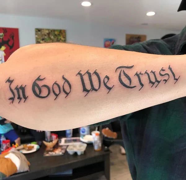 More “In God, We Trust” Tattoos To Dismiss Feelings Of Despair