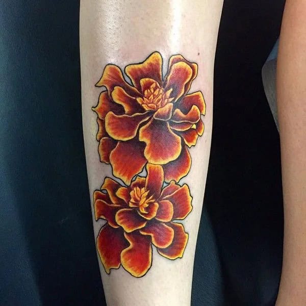 Red Marigold Tattoo