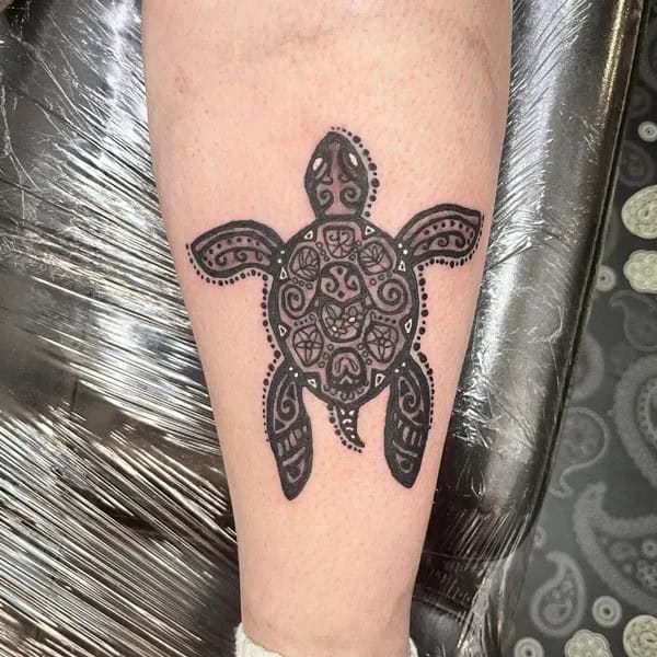 Polynesian Sea Turtle Tattoo