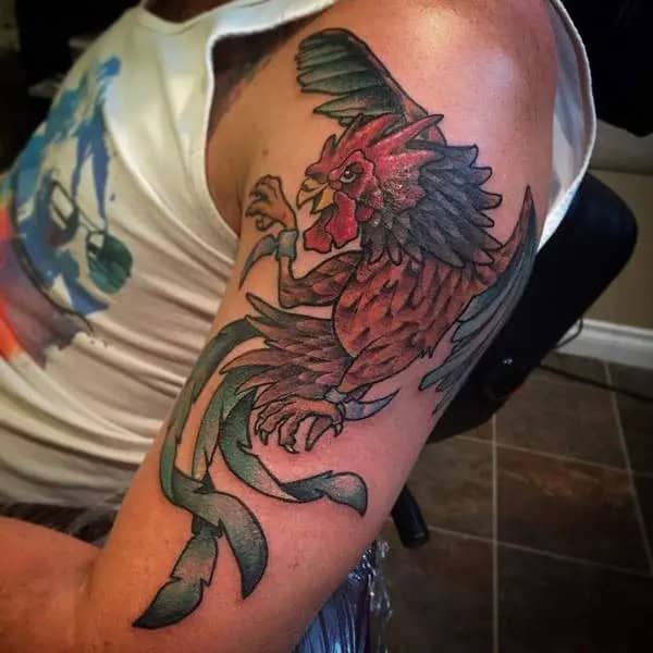 Fighting Rooster Tattoo