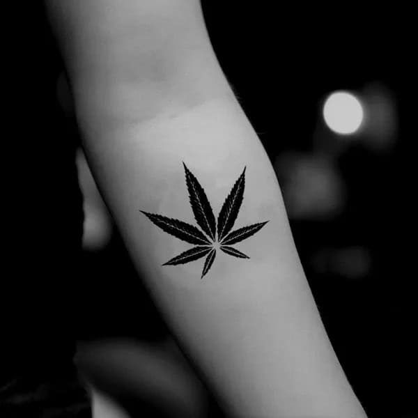 Weed Leaf Tattoo