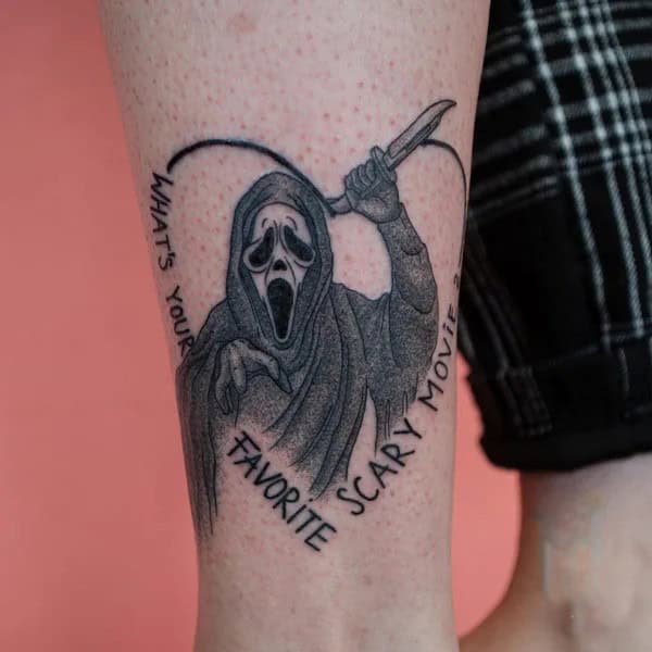 Ghostface Tattoo On Arm