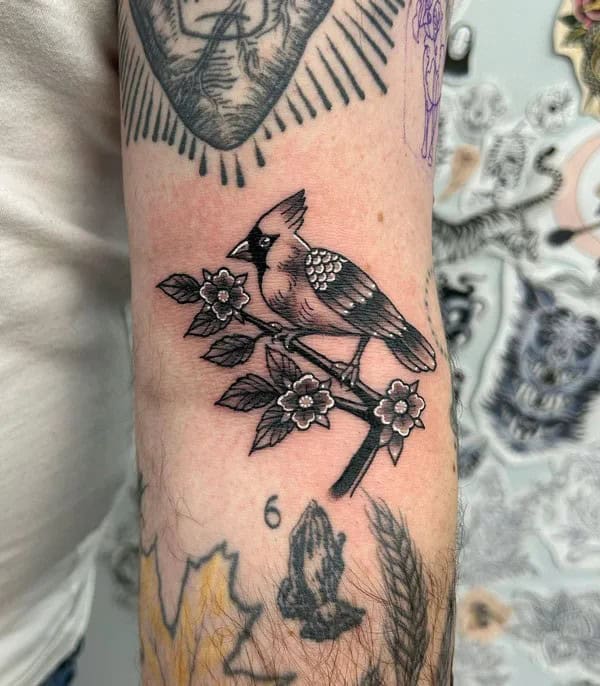 Bird Patchwork Tattoo