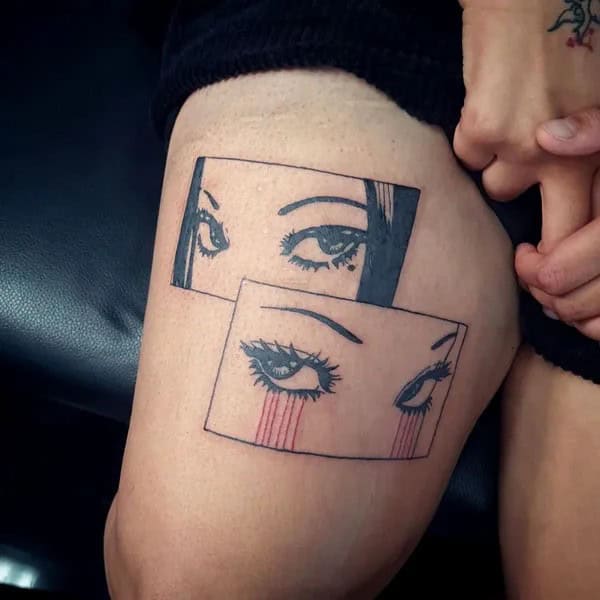 Geometric Junji Ito Tattoo