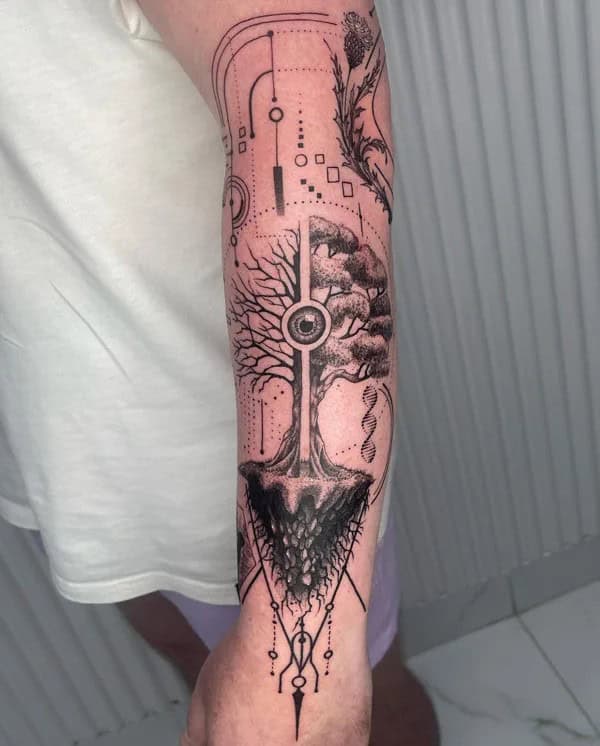 Tree Of Life Sleeve Tattoo