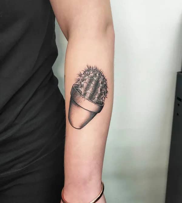 Barrel Cactus Tattoo