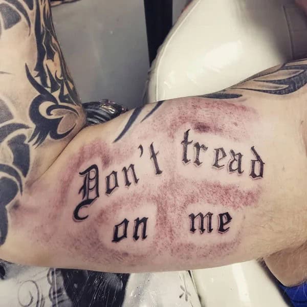 “Don’t Tread On Me” Bicep Tattoo