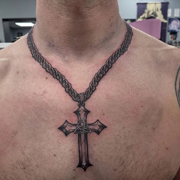 Cross Chain Tattoo