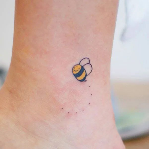 Cute Bee Tattoo