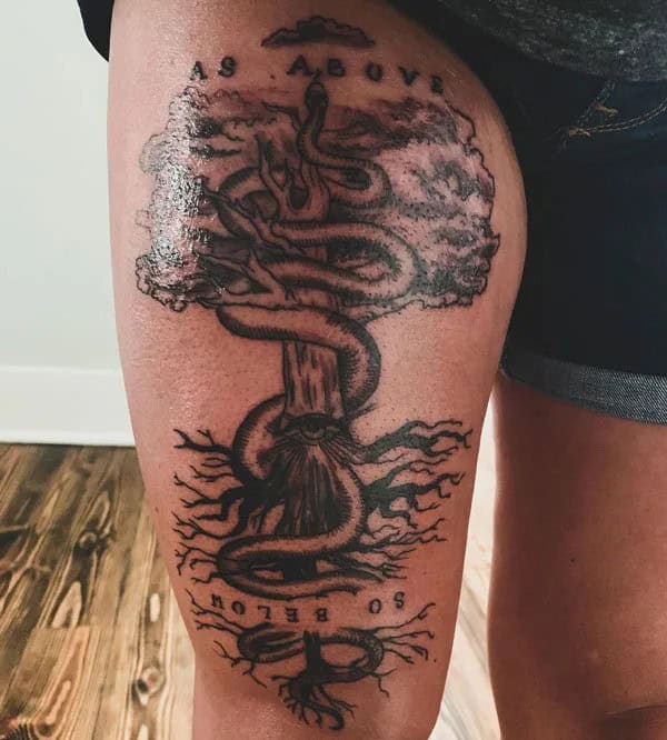 Heart “As above, so below” Tattoo