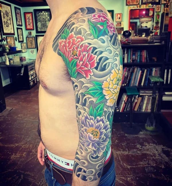 Japanese Water Sleeve Tattoo