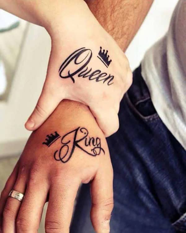 Couple King Queen Tattoo