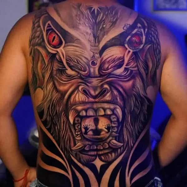 Gorilla Back Tattoo