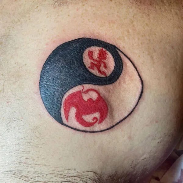 Yin Yang Hatchet Man Tattoo