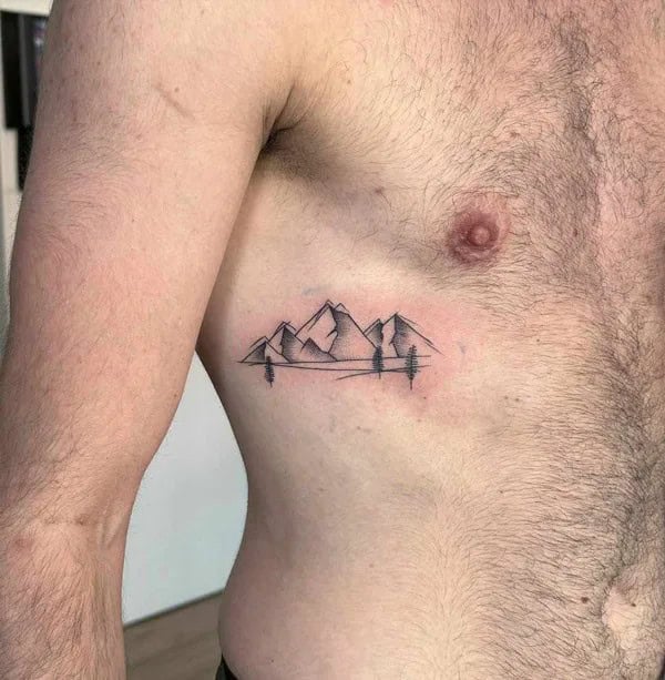 Coors Light Mountain Tattoo