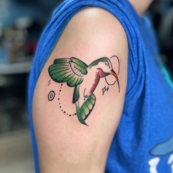 Hummingbird Arm Tattoo