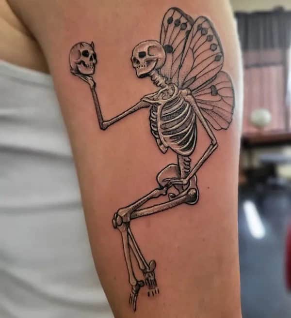 Butterfly Skeleton Tattoo