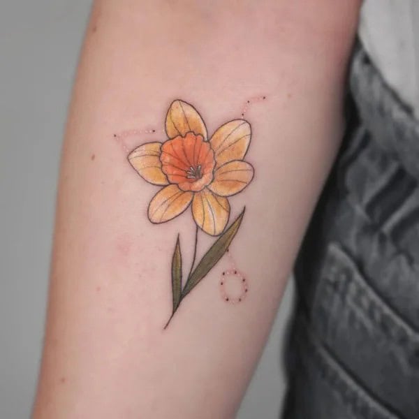 Simple Daffodil Tattoo