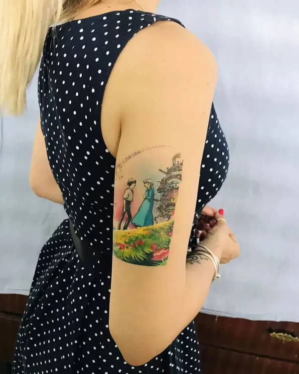 Sleeve Howl’s Moving Castle Tattoo