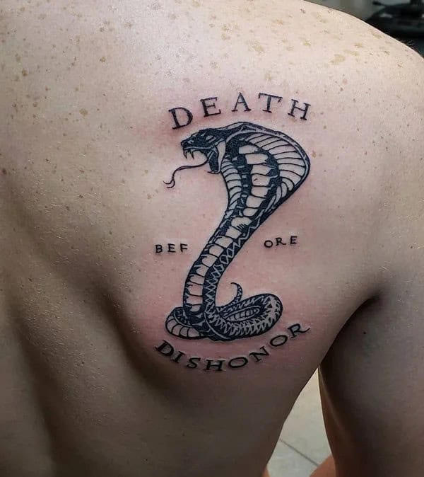 Death Before Dishonour Bicep Tattoo