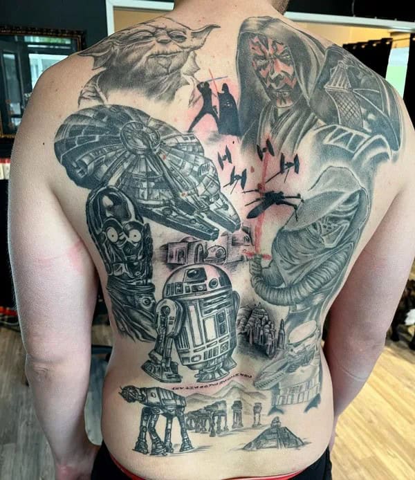 Star Wars Back Tattoo